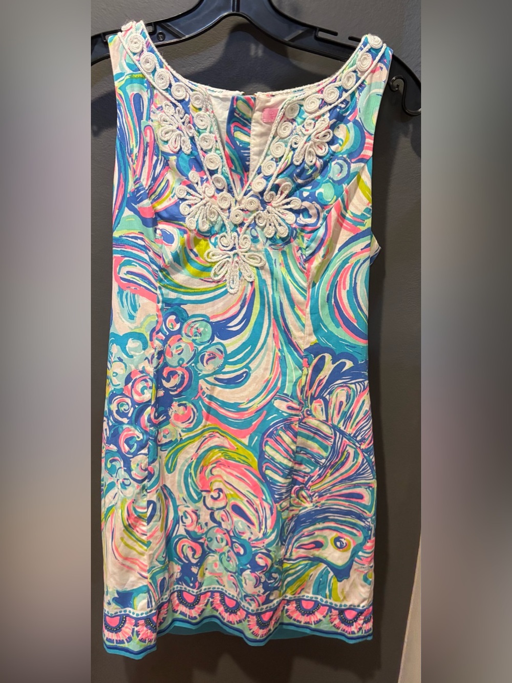 Lilly Pulitzer Multicolor Swirl Print Sleeveless Shift Dress